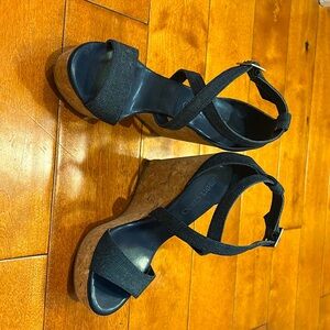 Jimmy Choo denim wedges size 38